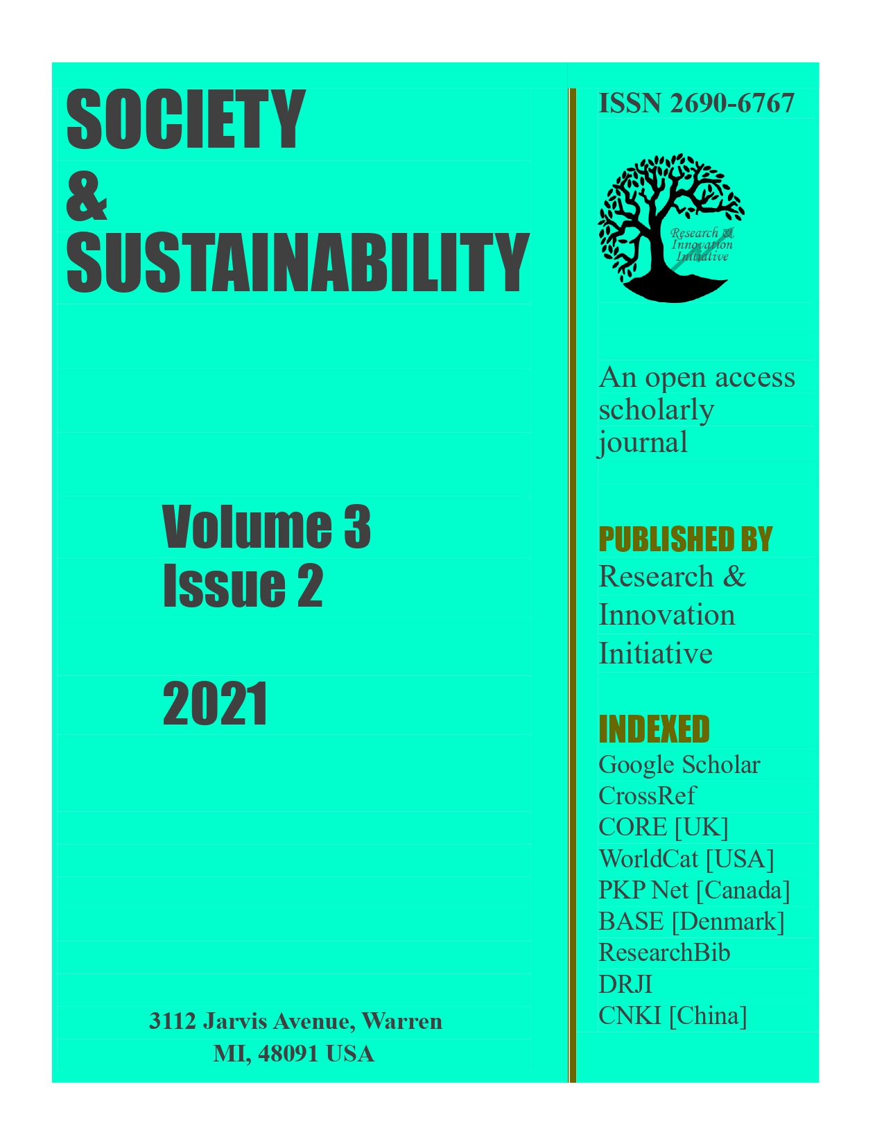 					View Vol. 3 No. 2 (2021): Society & Sustainability
				